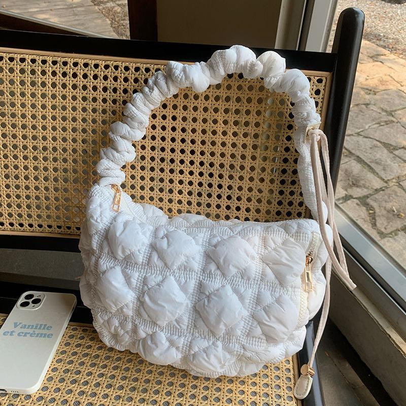 Korean-Style Casual Pleated Cloud Shoulder Bag for Women