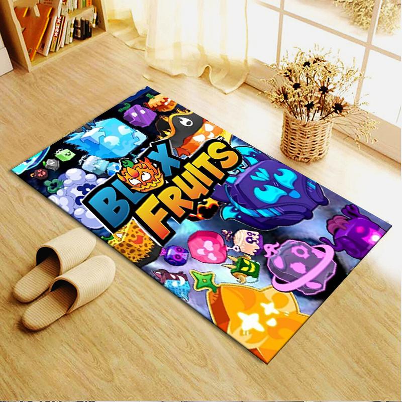 Tappeto Nuovo Blox Fruits Game 2025 per Soggiorno Camera da Letto Casa Decorazione Divano, Tappetino Antiscivolo per Giochi Bambini10