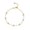 Round Bubble Full 3mm Moissanite Bracelet for Women Adjustable 925 Silver Plated 18K Link Bracelet D Color Lab Diamond