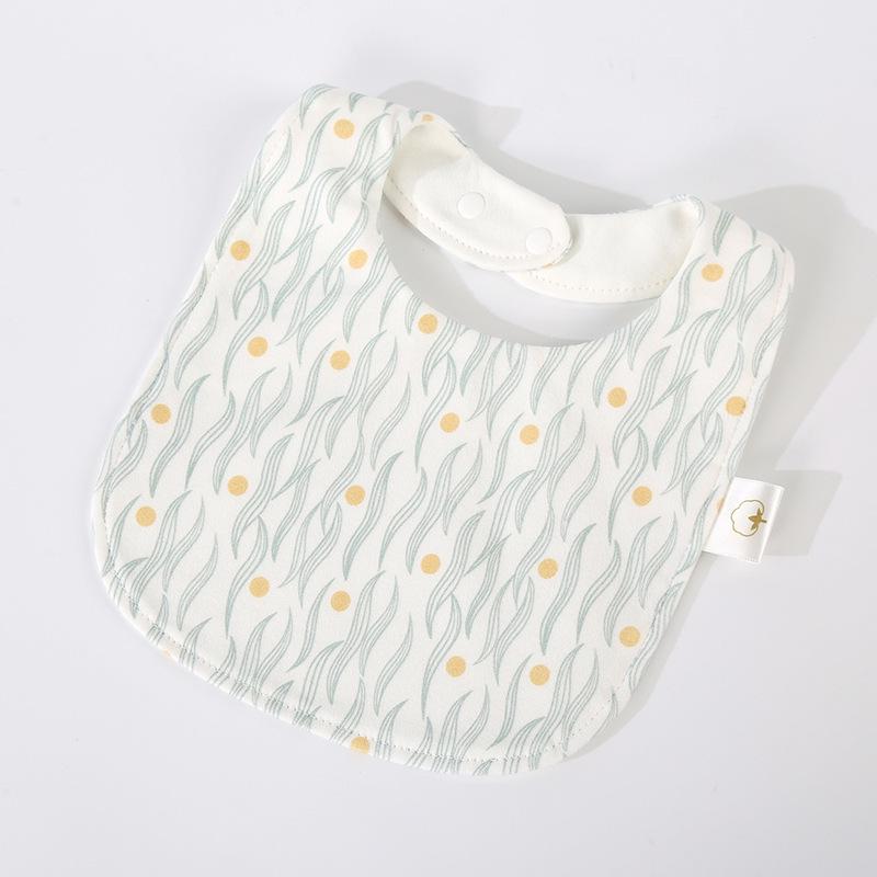Korean Style Cotton Baby Bib - Double-Sided & Versatile for 0-2 Years