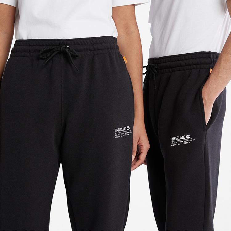 Timberland Solid Logo Casual Sports Pants Unisex Pants Black A5UHN-001