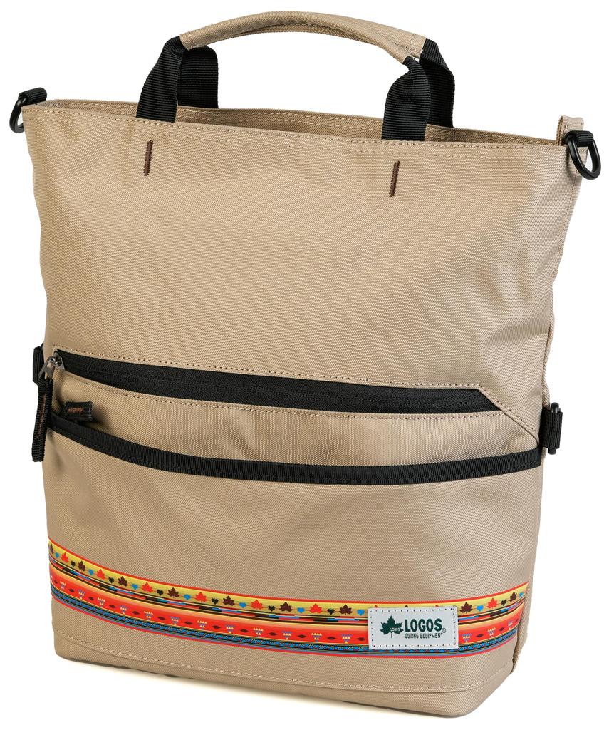 KENKO LOGOS Camera Bag, Shoulder Tote, Medium, Khaki, Made with Recycled PET, 821176