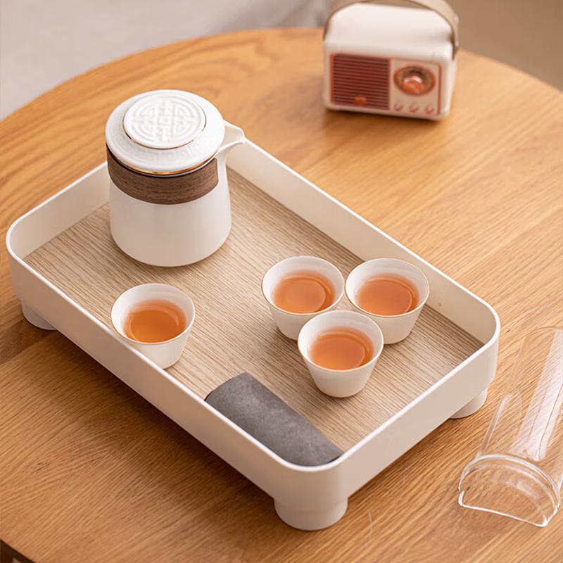 SUSHI CERAMICS Gold-Painted Jade Porcelain Travel Tea Set