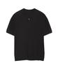 IRONYPORNO WHITELINE 86-Iro355 Basic One-Button Round Short Sleeve Knit Black
