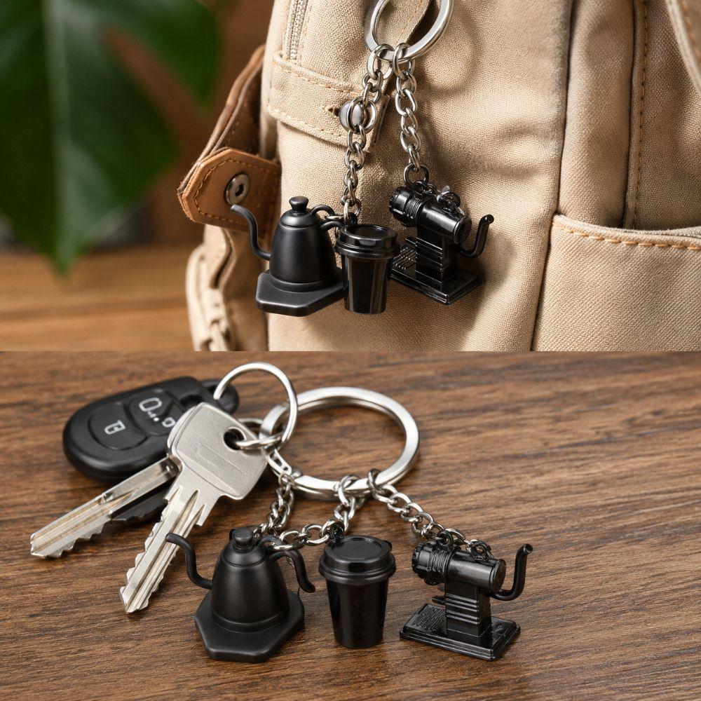 Miniature Style Pendant Key Holder Creative Bag Pendent Novelty Coffee Keychain  Backpack