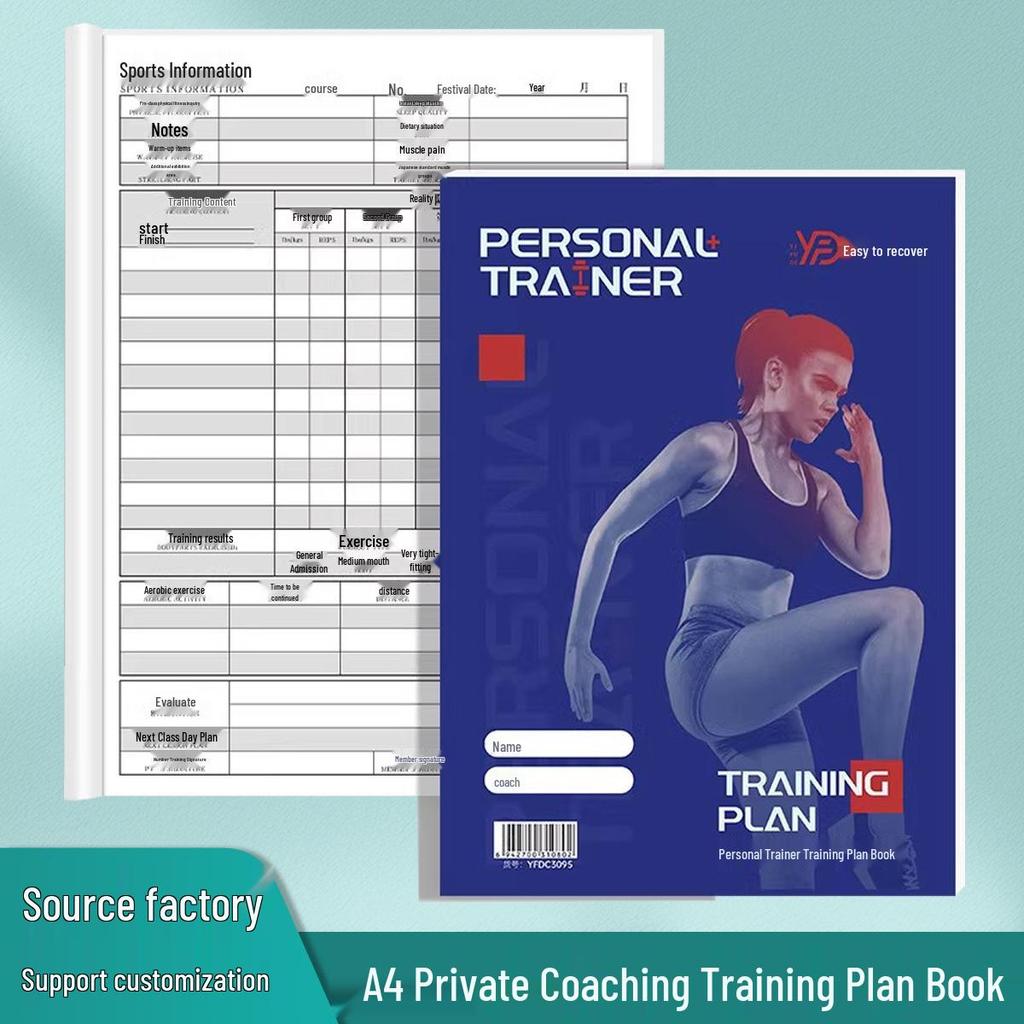 Fitness Training Logbook: Personal Trainer, Sports Data, Yoga & Gym Registration