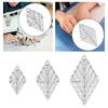 60 Degree Diamond Quilting Template Quilting Ruler Transparent for Quilter