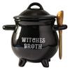 Decorative Witch Soup Bowl Black Witch Sugar Canister Halloween Ceramic  Cauldron  Tabletop