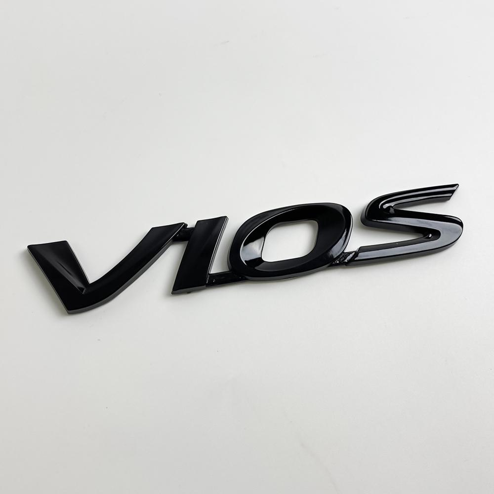 3D Chrome Toyota Vios Letter Emblem Badge Sticker for Toyota Vios XP150 XP40 XP90 Rear Trunk Decor Replacement