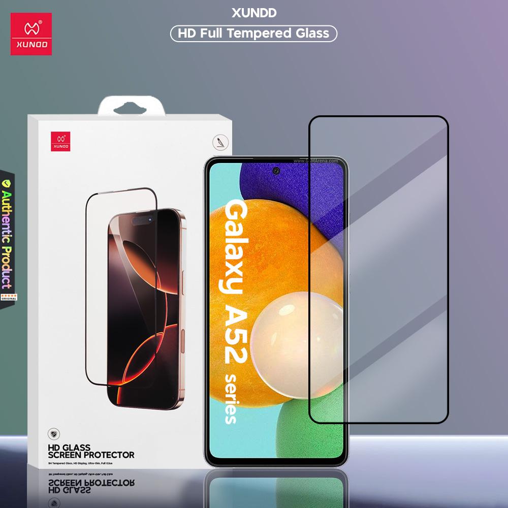 

XUNDD Axe HD Clear Full Adhesive Tempered Glass for Samsung Galaxy A52 / A52 5G / A5s 5G Galaxy A52s 5G
