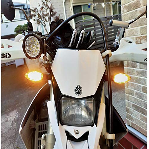 MGM Turn Signals E-Mark Certified Vehicle Inspection Compliant Set of 4 Universal Motorcycle LED High Brightness Turn Signals 12V (Clear/4 Pieces