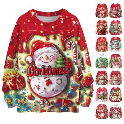 Damen Freizeit Langarm Wollweihnachtspullover Herbst Urlaub Langarm Pullover