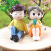 1set Mini Stool Lovers Old Couple Animals House Tree Fairy Garden Miniatures Terrarium Action Figures DIY Micro Landscape Decor