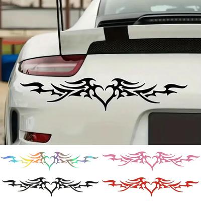 DIY Heart Wings Car Windshield Sticker Vinyl Film Self-Adhesive Auto Decor Removable Vehicle Tuning Accessory