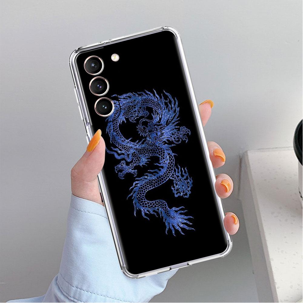 Dragon Animal Clear Case For Samsung Galaxy S22 S20 FE S21 S10 S9 Plus Note 20 Ultra 10 Lite Soft TPU Phone Shell