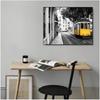 Lisbon Portugal City Map Poster Prints Portuguese Tiles Blue Door Vintage Wall Art Canvas Painting City Photography Home Decor