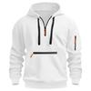 New Men's Sweatshirt Autumn and Winter Fleece Sweatshirt Loose Large Size Zipper Hoodie
