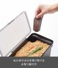 Yamazaki (Yamazaki Industries) Airtight Pickling Case with Water Drainer, Black, Approx. W28 x D16.5 x H12.2cm, Tower Series, Large Opening Transparen