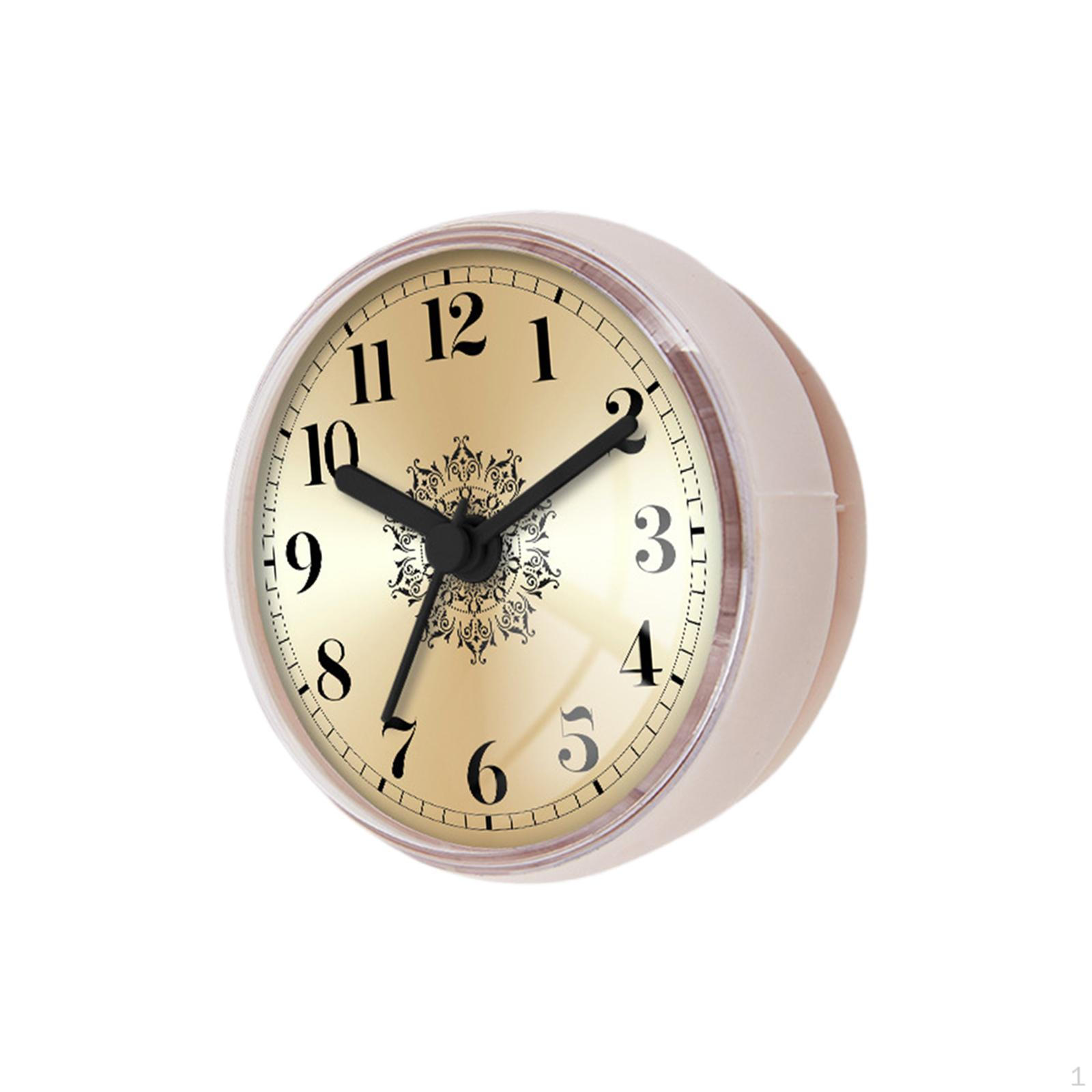 

Bathroom Shower Clock,Waterproof Small Wall Clock with Suction Cup for Bathrooms Supplies White Number