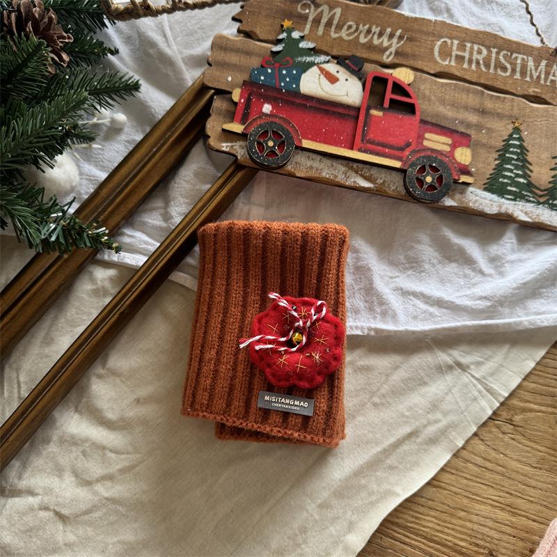 Christmas Red Kids' Knit Scarf & Neck Warmer: Warm & Cute for Boys and Girls