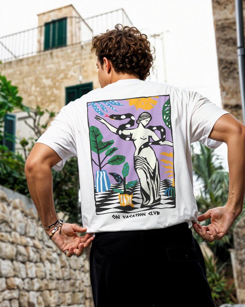Sports Fashion Brand Summer Printed Cotton Short-sleeved Crew Neck High Quality Outdoor Surfing Top Casual Loose T-shirt Unisex