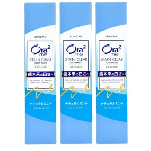

Sunstar Ora2Me Stain Clear Paste Medicated Toothpaste, Natural Mint, 20g x 3