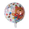 50Pcs/lot 18inch English Happy Birthday Aluminum Foil Balloon Round Helium Balloon Kids Birthday party decoration Air Golobs