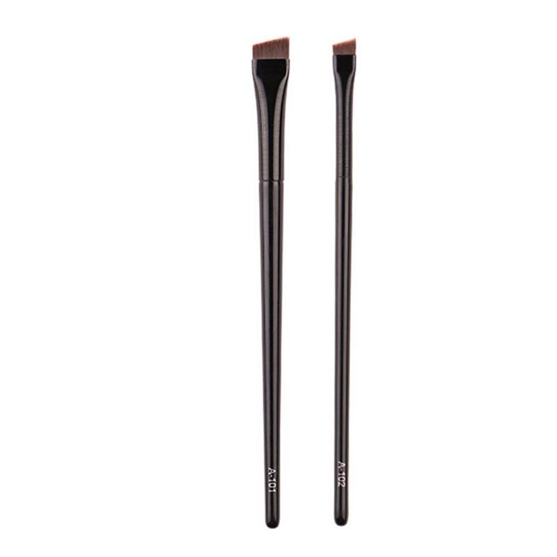 2pcs Fine Angled Eyeliner Brushes, Eye Liner brush, Ultra Thin Slanted Flat Angle for Beauty Cosmetic Tool