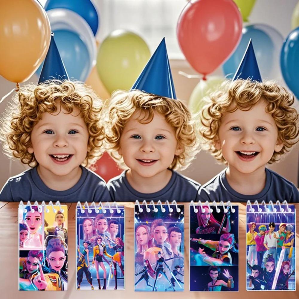 Kpop Demon Coil Caderno Anime Huntrix Livro Caderno Decorativo Festa Presente para Convidado Suprimentos para Festa de Aniversário Kpop Guerreiro