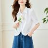 Temperament Lapel Short-sleeved Shirt for Women In Summer New Design Niche Shirt Top