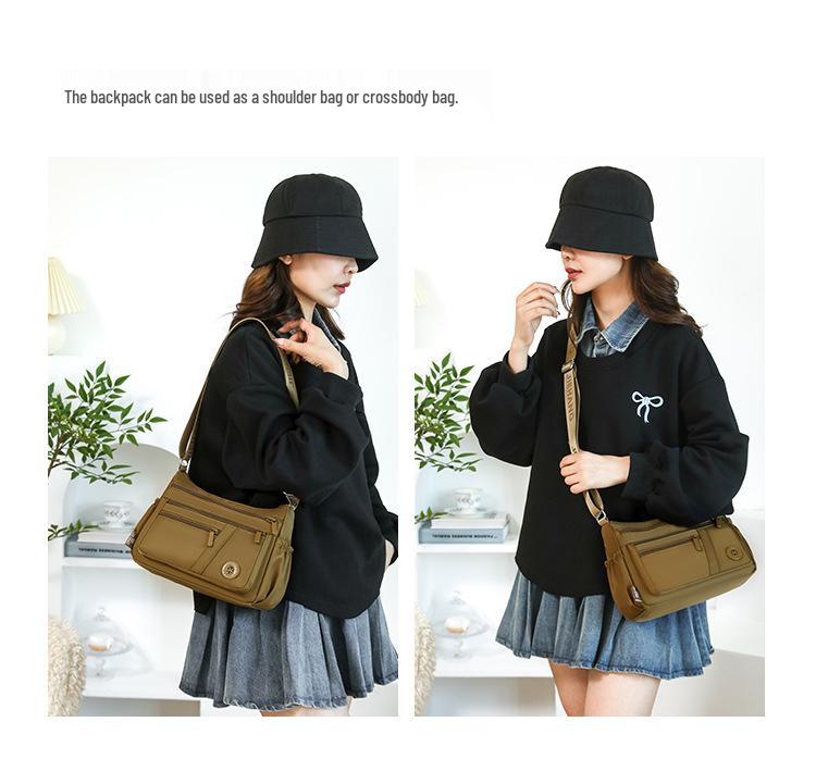 Tide Women's Nylon Crossbody Bag: Large Capacity, Lightweight, Autumn 2025 Mommy Shoulder Bag