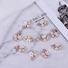 10pcs Pearl Rhinestone Embellishments Buttons Flatback Decorative For Handicraft