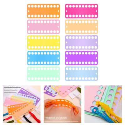10Pcs Embroidery Floss Organiser Thread Holder 20 Slots Plastic Thread Bobbin for Embroidery Sewing Craft and Needlework