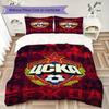 PFC CSKA Sofia Pattern Bedding Uilt Set Uilt Cover Pillowcase Home Decoration Birthday Gift (1 * Duvet Cover + 2 * Pillowcase Without Core)