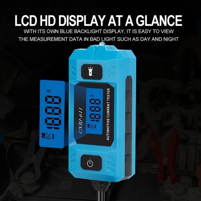 Tester di Corrente per Veicoli Strumento Diagnostico Display LCD Retroilluminato Tester di Rilevamento Guasti 0,01A~19,99A Analizzatore di Perdite