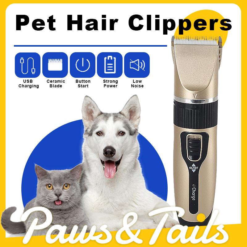 Custom Logo Long Hair and Short Hair Low Noise Pet Hair Clipper Trimmer