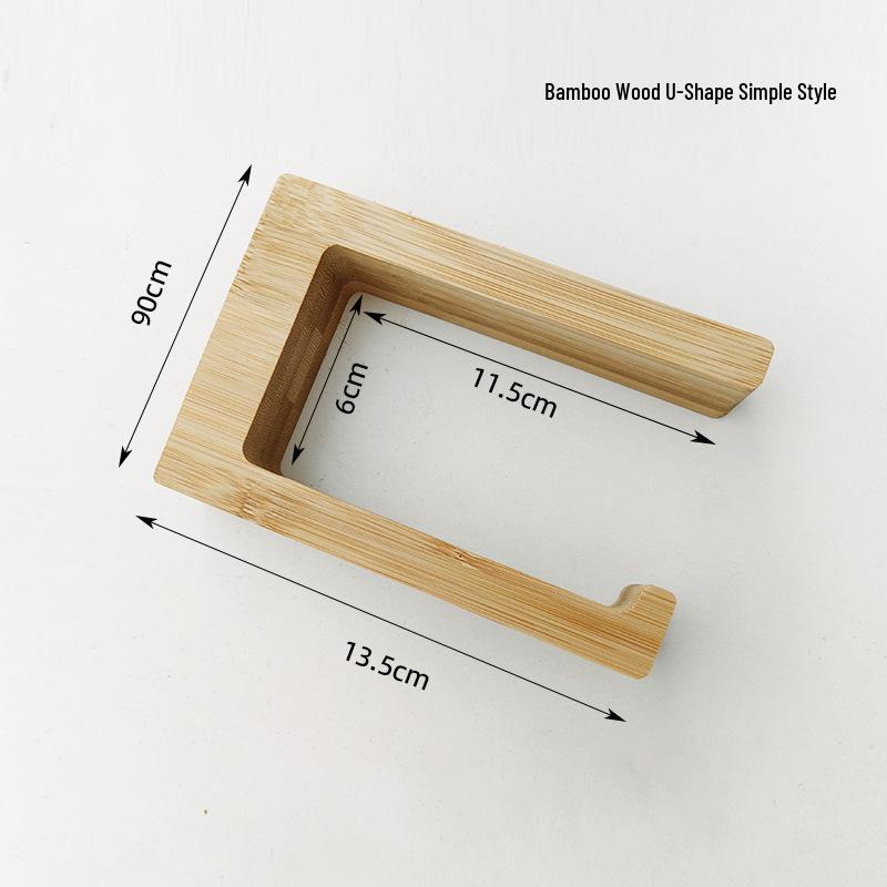 

Eco-friendly Bamboo Toilet Paper Holder (No Drilling)