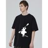 Black T Shirt with Kayaking Silhouette Print for Outdoor Activities and Casual Wear