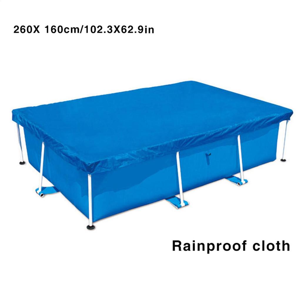 Rektangulärt Poolskydd Vattentätt PE Vikbart Uppblåsbart Poolskydd för ovanjordspool Familjepoolskydd Utomhusplaskdamm