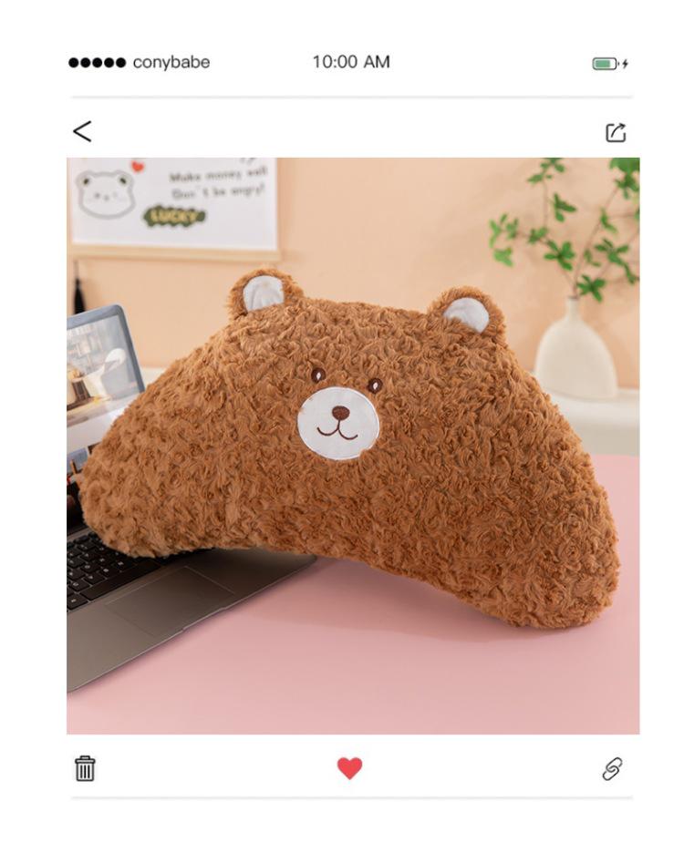 Adorable Plush Bear Pillow Cushion - Perfect for Office Naps & Birthday Gifts