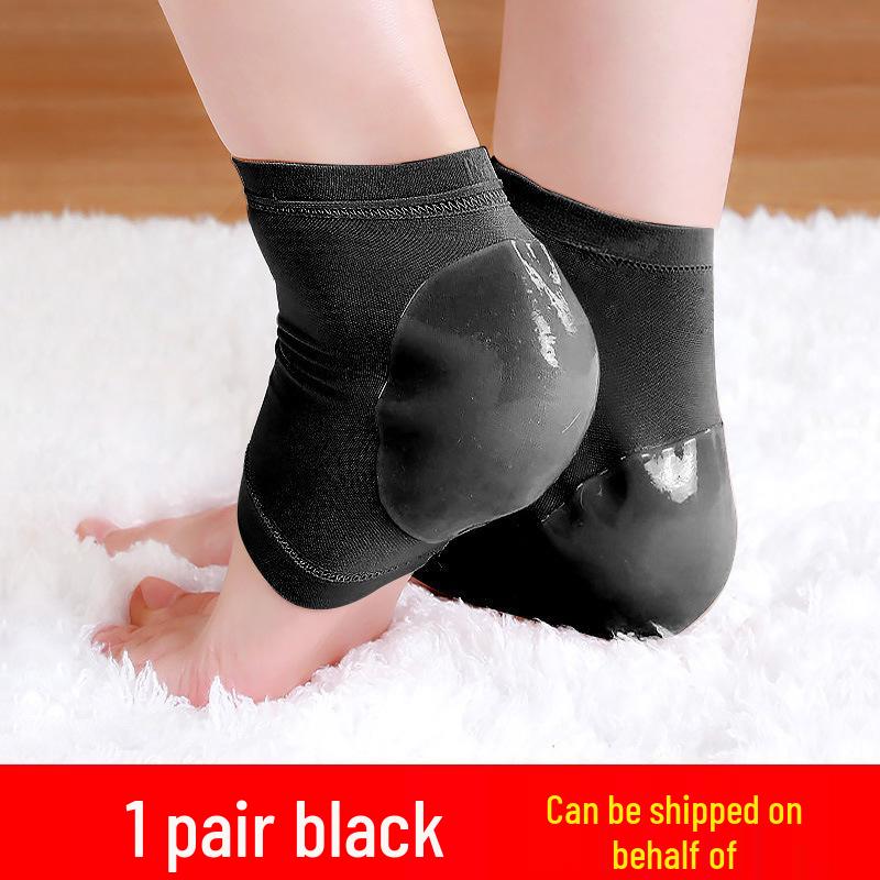 

YH Anti-Crack Moisturizing Foot Protector Silicone Heel Socks чорний