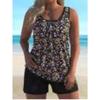 Costume da Bagno Tankini Estivo Due Pezzi Canotta da Donna Costume da Bagno a Quattro Angoli Taglia Grande