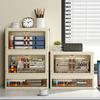 3-Layer Cabinet Desktop PP Organizer Transparent Door Stationery Cosmetics Storage Box