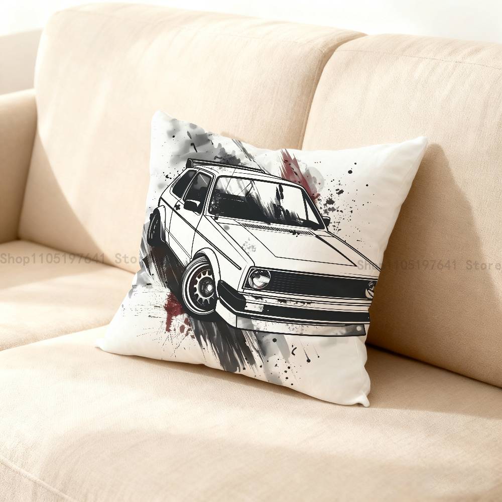 Federa per cuscino auto G-Golf G-GTI, federa per cuscino in peluche, decorazione per la casa, per divano, letto, poltrona, soggiorno