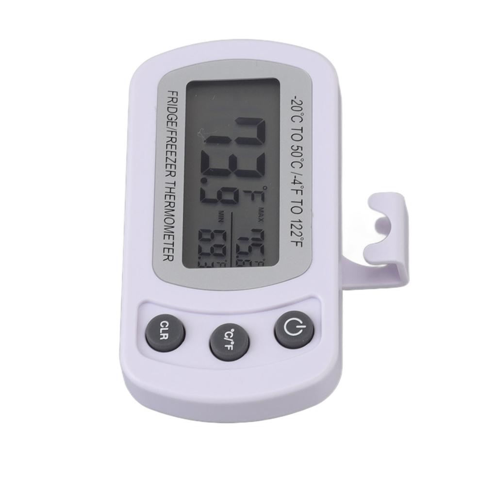 Refrigerator Thermometer Memory Function ABS Body White  degrees C  degrees F Switched Small Compact Digital