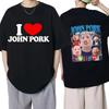 John Pork Is Calling Answer Call Phone Tee Shirt for Men Women Funny Pig Tops Tshirt Gothic Hip Hop T-shirt Streetwear Clothes