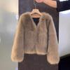 Winter Short Coat Women's Imitation Fox Fur Coat Women's Light Luxury Temperament Thickened Furry Women's Short Top