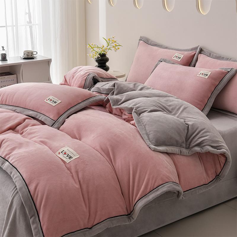 Four-Piece Set Of High-Gram Milk Fleece,4-Pcs Set Of Thickened Milk Fleece,4-Pcs Set Of Maternal And Infant Grade Farley Fleece, Class A