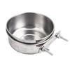 Yousheng 1/2 Stück Kleiner Vogelkäfig Futter Napf mit Klemme Edelstahl Wasser Futter Schale Haustier Futterautomat Käfig Zubehör für Papagei Wellensittich Ara