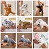 Koala Tiger Slap Snap Wrap Forest Animal Plush Hand Ring  Children Game Props